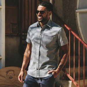 Taylor Stitch The Short Sleeve California in Slate Cord